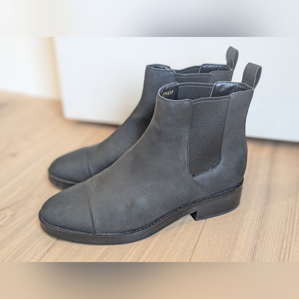 Womens Cole Haan Grand Mara Black Waterproof Chelsea Boots Size 8B W14944 Nubuck